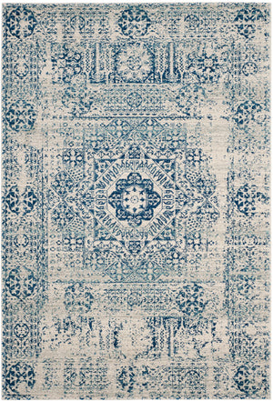 Safavieh Evoke 260 Power Loomed  Rug Ivory / Blue EVK260C-5SQ