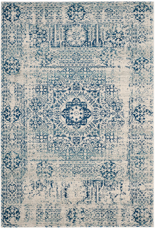 Safavieh Evoke 260 Power Loomed  Rug Ivory / Blue EVK260C-5SQ