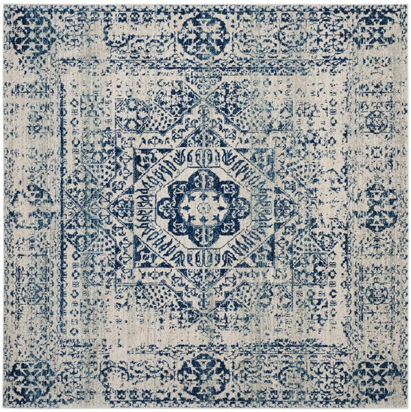 Safavieh Evoke 260 Power Loomed  Rug Ivory / Blue EVK260C-5SQ