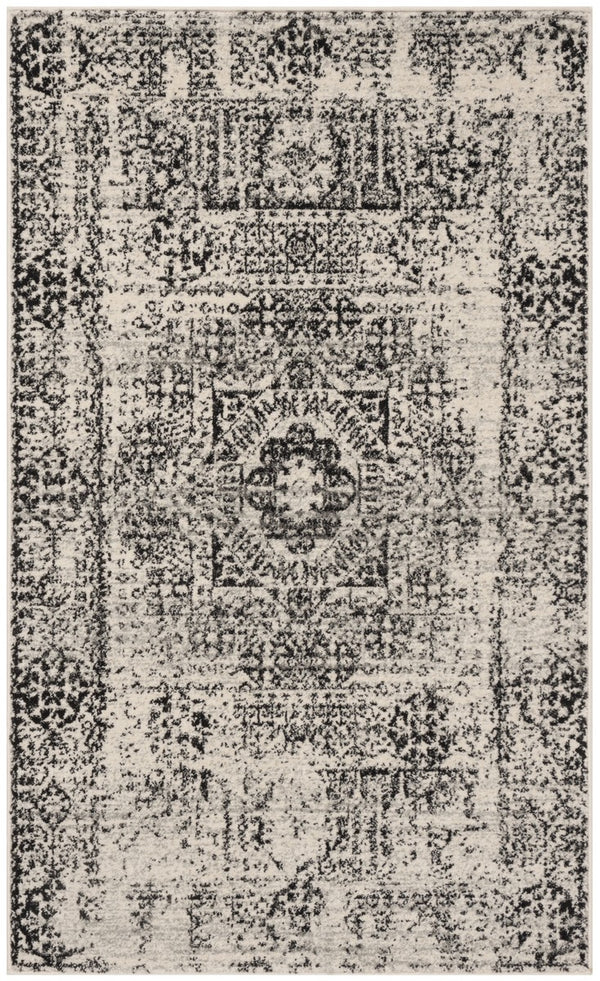 Safavieh Evoke 260 Power Loomed  Rug Ivory / Black EVK260T-4