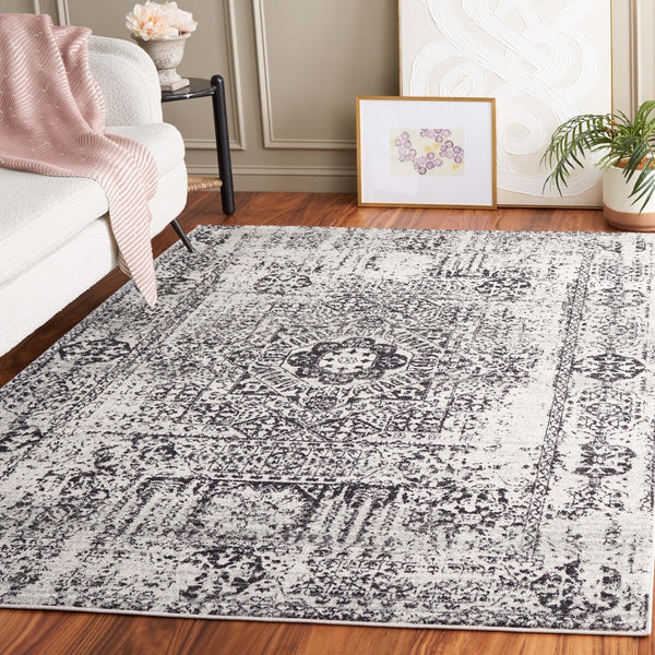 Safavieh Evoke 260 Power Loomed  Rug Ivory / Black EVK260T-4