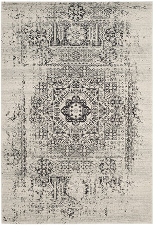 Safavieh Evoke 260 Power Loomed  Rug Ivory / Black EVK260T-4