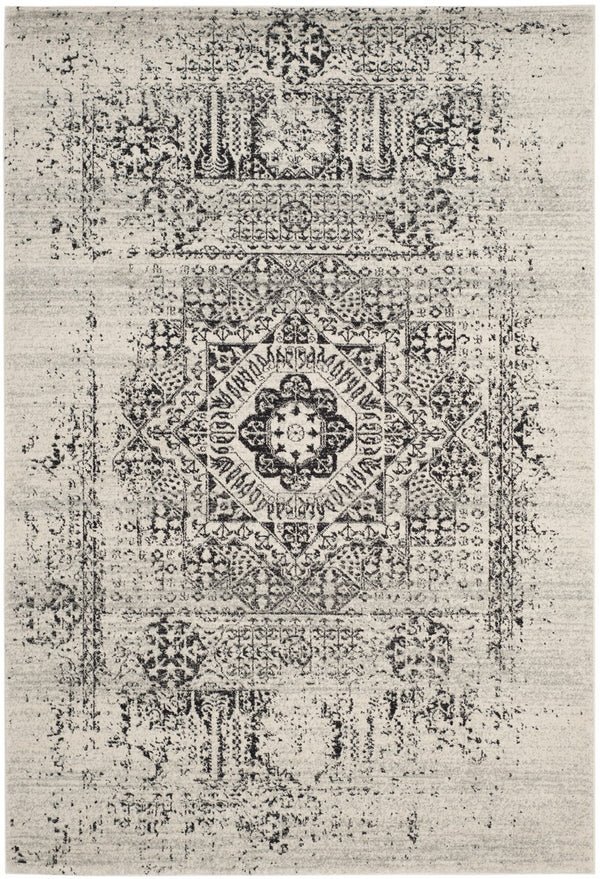 Safavieh Evoke 260 Power Loomed  Rug Ivory / Black EVK260T-4