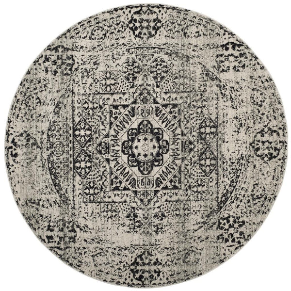 Safavieh Evoke 260 Power Loomed  Rug Ivory / Black EVK260T-4