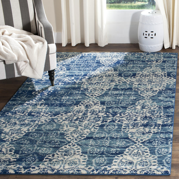 Safavieh Evoke 266 Power Loomed  Rug Royal / Ivory EVK266F-4