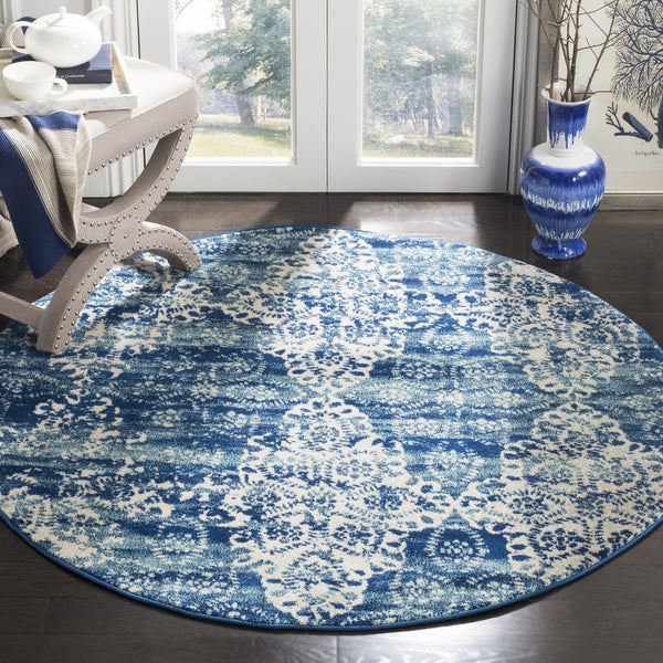 Safavieh Evoke 266 Power Loomed  Rug Royal / Ivory EVK266F-4