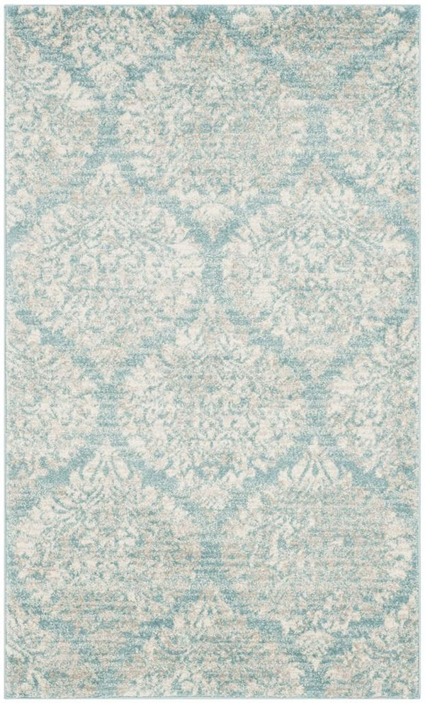 Safavieh Evoke 268 Power Loomed  Rug Light Blue / Ivory EVK268C-4