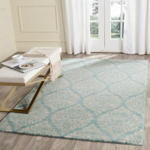 Safavieh Evoke 268 Power Loomed  Rug Light Blue / Ivory EVK268C-4