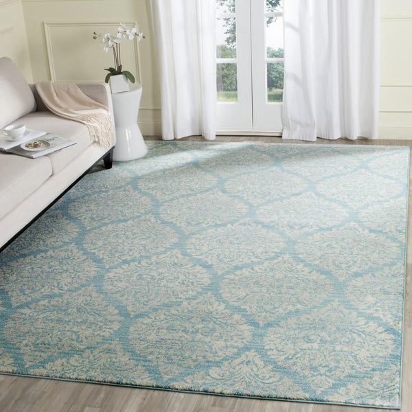 Safavieh Evoke 268 Power Loomed  Rug Light Blue / Ivory EVK268C-4
