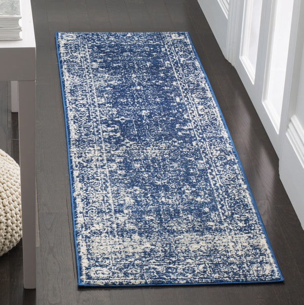 Safavieh Evoke 270 Power Loomed  Rug Navy / Ivory EVK270A-5SQ