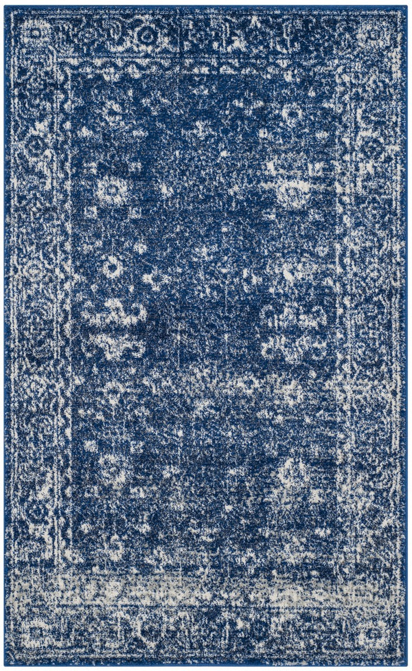 Safavieh Evoke 270 Power Loomed  Rug Navy / Ivory EVK270A-5SQ