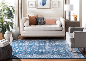 Safavieh Evoke 270 Power Loomed  Rug Navy / Ivory EVK270A-5SQ