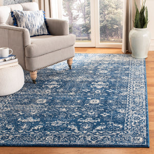 Safavieh Evoke 270 Power Loomed  Rug Navy / Ivory EVK270A-5SQ