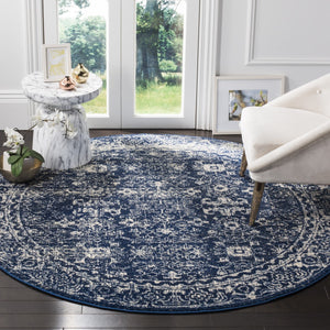 Safavieh Evoke 270 Power Loomed  Rug Navy / Ivory EVK270A-5SQ