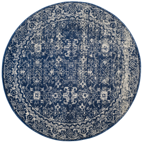 Safavieh Evoke 270 Power Loomed  Rug Navy / Ivory EVK270A-5SQ