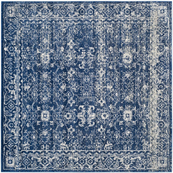 Safavieh Evoke 270 Power Loomed  Rug Navy / Ivory EVK270A-5SQ