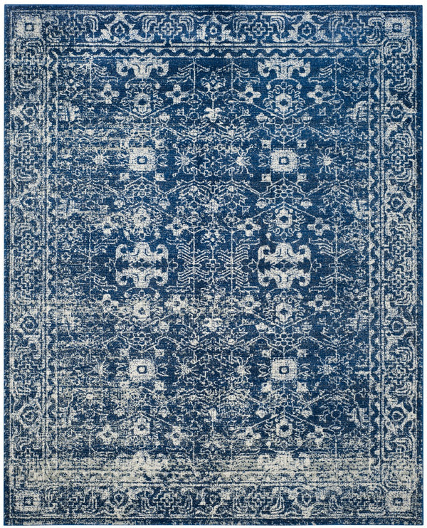 Safavieh Evoke 270 Power Loomed  Rug Navy / Ivory EVK270A-5SQ