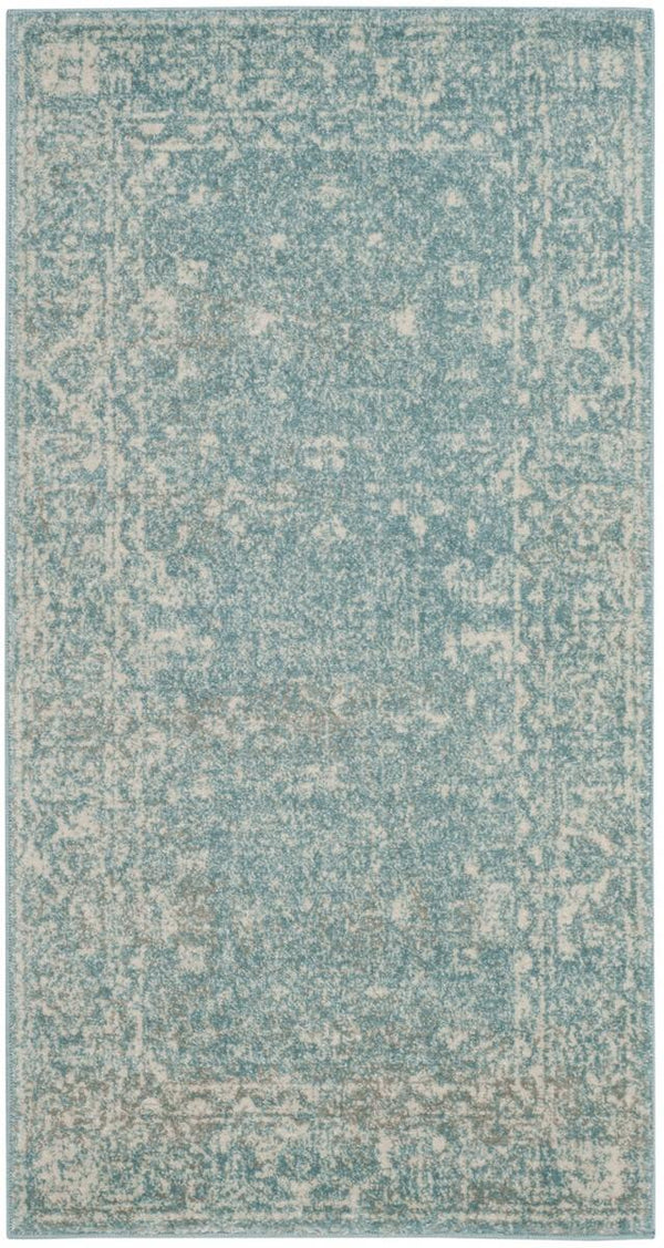 Safavieh Evoke 270 Power Loomed  Rug Light Blue / Ivory EVK270D-5SQ