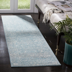 Safavieh Evoke 270 Power Loomed  Rug Light Blue / Ivory EVK270D-5SQ