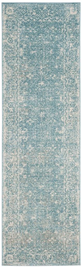 Safavieh Evoke 270 Power Loomed Transitional Rug Light Blue / Ivory EVK270D-3SQ
