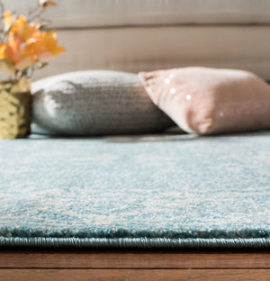 Safavieh Evoke 270 Power Loomed Transitional Rug Light Blue / Ivory EVK270D-3SQ