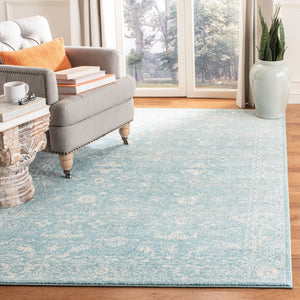 Safavieh Evoke 270 Power Loomed Transitional Rug Light Blue / Ivory EVK270D-3SQ