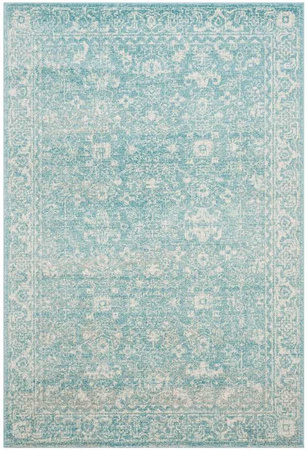Safavieh Evoke 270 Power Loomed Transitional Rug Light Blue / Ivory EVK270D-3SQ