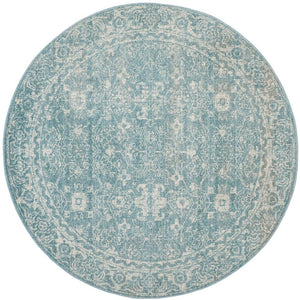 Safavieh Evoke 270 Power Loomed Transitional Rug Light Blue / Ivory EVK270D-3SQ