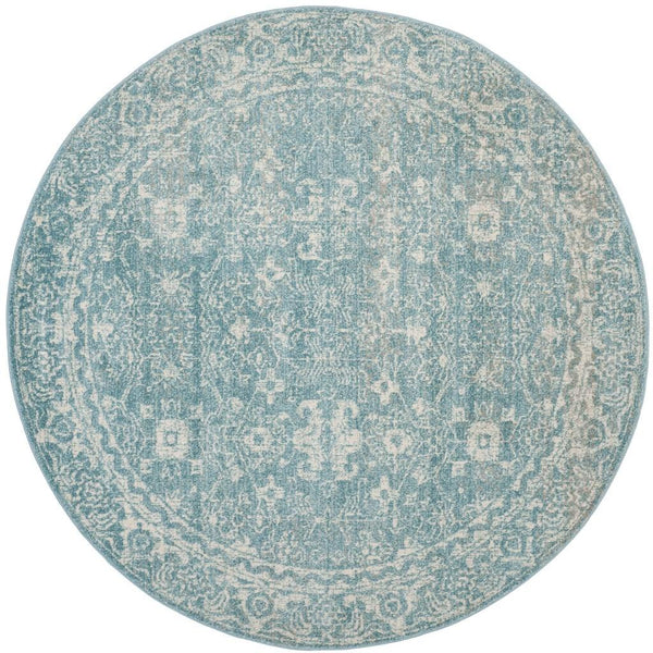 Safavieh Evoke 270 Power Loomed  Rug Light Blue / Ivory EVK270D-5SQ