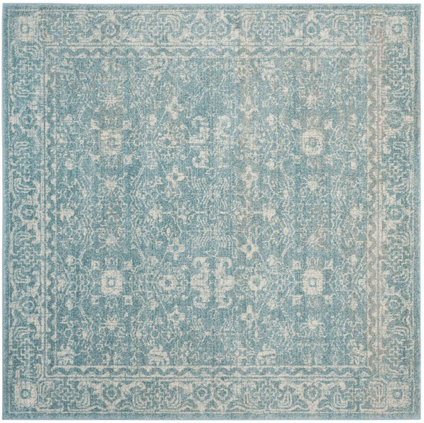 Safavieh Evoke 270 Power Loomed Transitional Rug Light Blue / Ivory EVK270D-3SQ