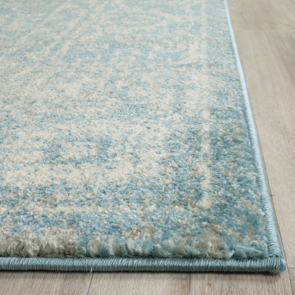 Safavieh Evoke 270 Power Loomed Transitional Rug Light Blue / Ivory EVK270D-3SQ