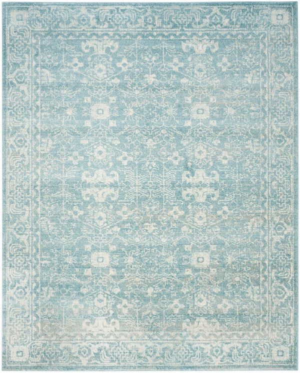 Safavieh Evoke 270 Power Loomed Transitional Rug Light Blue / Ivory EVK270D-3SQ