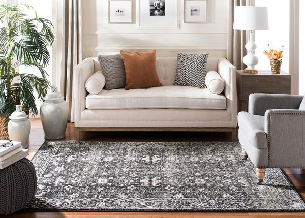 Safavieh Evoke 270 Power Loomed Transitional Rug Charcoal / Ivory EVK270K-3SQ