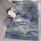 Safavieh Evoke 272 Power Loomed Transitional Rug Navy / Ivory EVK272A-9SQ