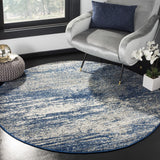 Safavieh Evoke 272 Power Loomed Transitional Rug Navy / Ivory EVK272A-9SQ