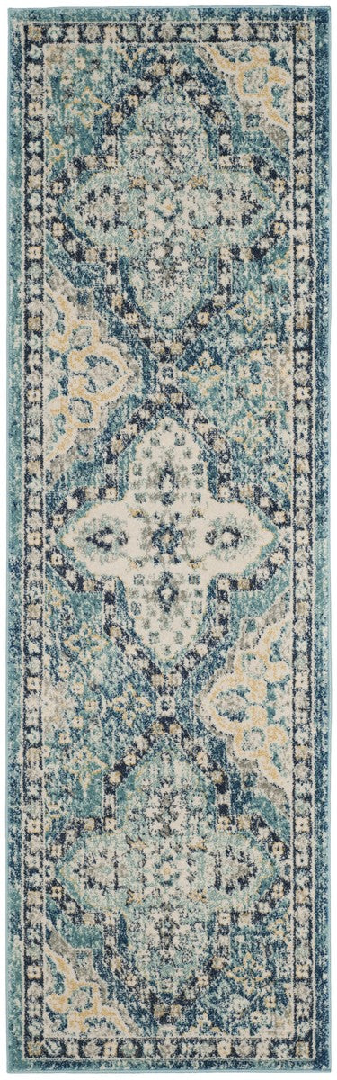 Safavieh Evoke 274 Power Loomed  Rug Light Blue / Ivory EVK274C-4