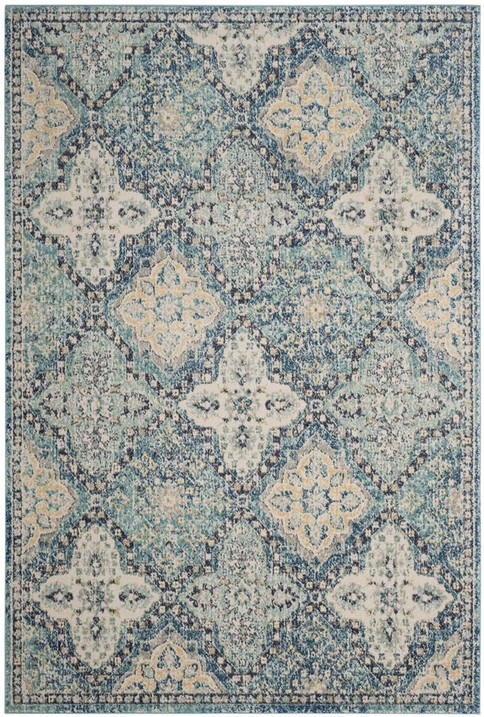 Safavieh Evoke 274 Power Loomed  Rug Light Blue / Ivory EVK274C-4