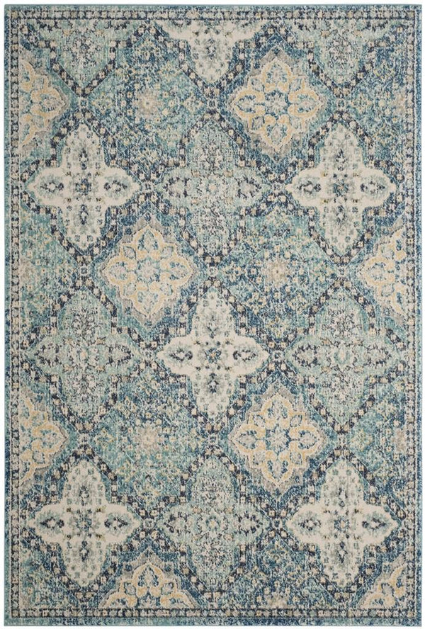 Safavieh Evoke 274 Power Loomed  Rug Light Blue / Ivory EVK274C-4