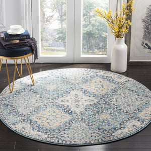 Safavieh Evoke 274 Power Loomed  Rug Light Blue / Ivory EVK274C-4