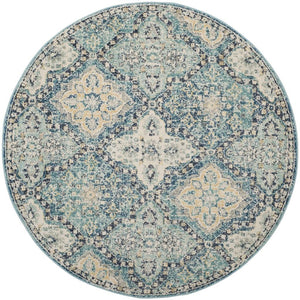 Safavieh Evoke 274 Power Loomed  Rug Light Blue / Ivory EVK274C-4