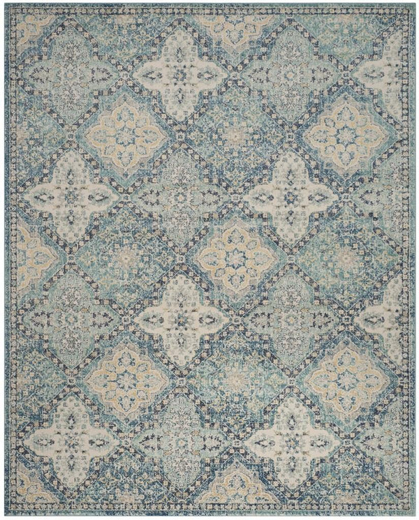 Safavieh Evoke 274 Power Loomed  Rug Light Blue / Ivory EVK274C-4