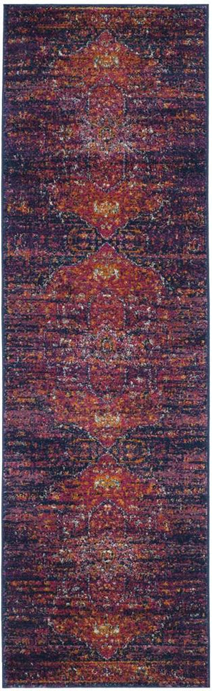 Safavieh Evoke 275 Power Loomed  Rug Blue / Fuchsia EVK275F-5SQ