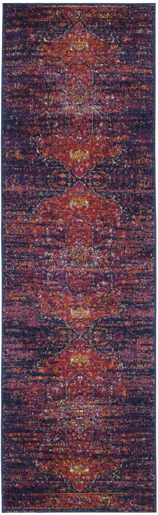 Safavieh Evoke 275 Power Loomed  Rug Blue / Fuchsia EVK275F-5SQ