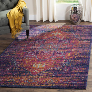 Safavieh Evoke 275 Power Loomed  Rug Blue / Fuchsia EVK275F-5SQ
