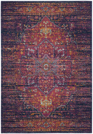 Safavieh Evoke 275 Power Loomed  Rug Blue / Fuchsia EVK275F-5SQ