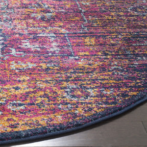 Safavieh Evoke 275 Power Loomed  Rug Blue / Fuchsia EVK275F-5SQ