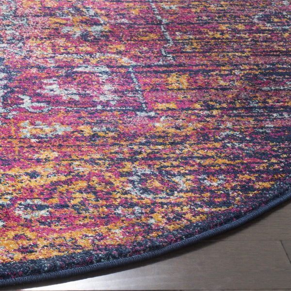 Safavieh Evoke 275 Power Loomed  Rug Blue / Fuchsia EVK275F-5SQ