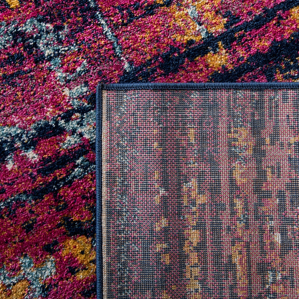 Safavieh Evoke 275 Power Loomed  Rug Blue / Fuchsia EVK275F-5SQ