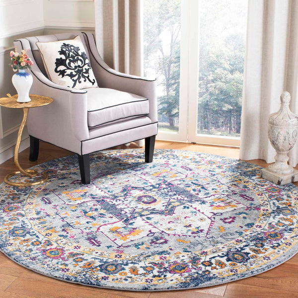 Safavieh Evoke 275 Power Loomed TRADITIONAL Rug Grey / Navy EVK275G-4