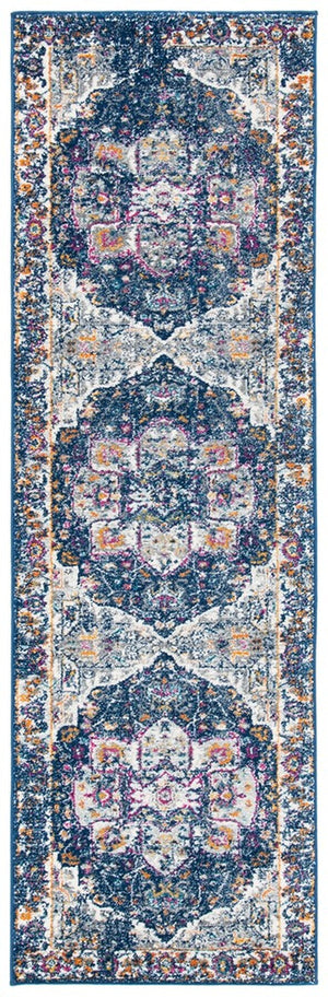 Safavieh Evoke 275 Power Loomed TRADITIONAL Rug Navy / Grey EVK275N-4